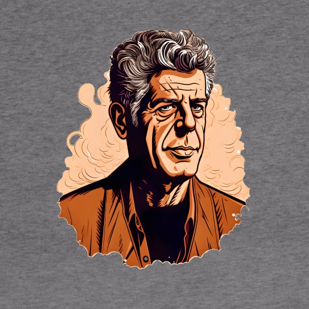 anthony bourdain by kakimonkey